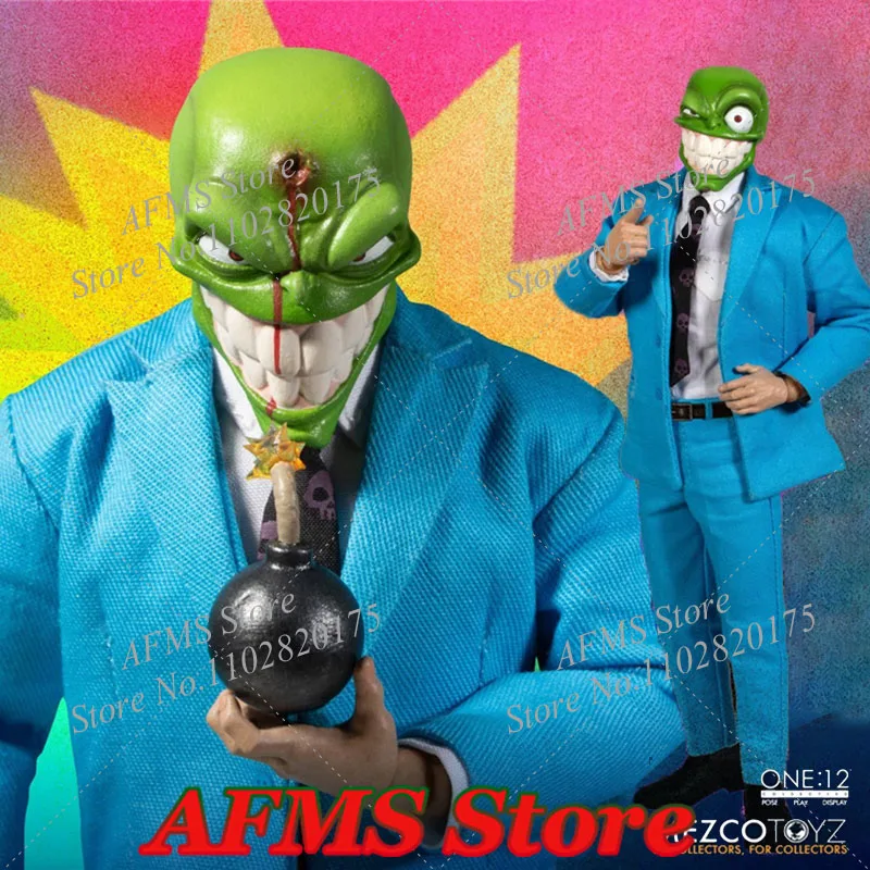 Mezco 1/12 Scale Collectible Figure The Mask Superpowers Green Faced Monster Full Set 6Inch Men Soldier Action Figure Model Toys