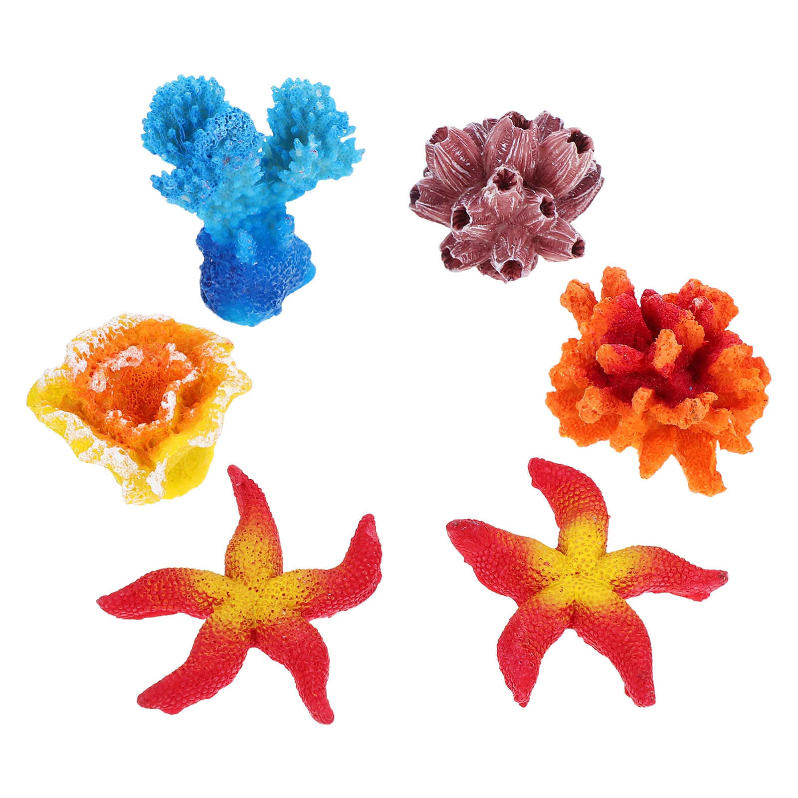

6 Pcs Tank Decoration Hiding Ornament Aquarium Decorations Coral Artificial