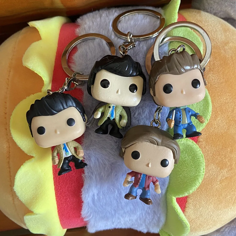 LLavero de figuras de acción para niños, juguetes de Sam Castiel Dean, accesorios para niños, colgantes, mochilas, adornos decorativos Ch