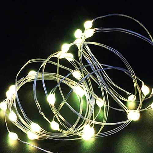 1/5/20M USB LED Lichterketten Kupfer Silber Draht Girlande Licht Wasserdichte Lichterkette Für Weihnachten hochzeit Party Dekoration