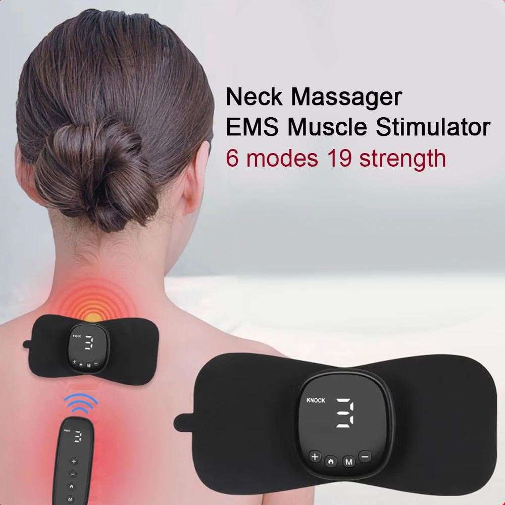 Massager Muscle Stimulator Electric Cervical Massage Patch Low Frequency Pulse Massage Pads Pain Relief Relaxation