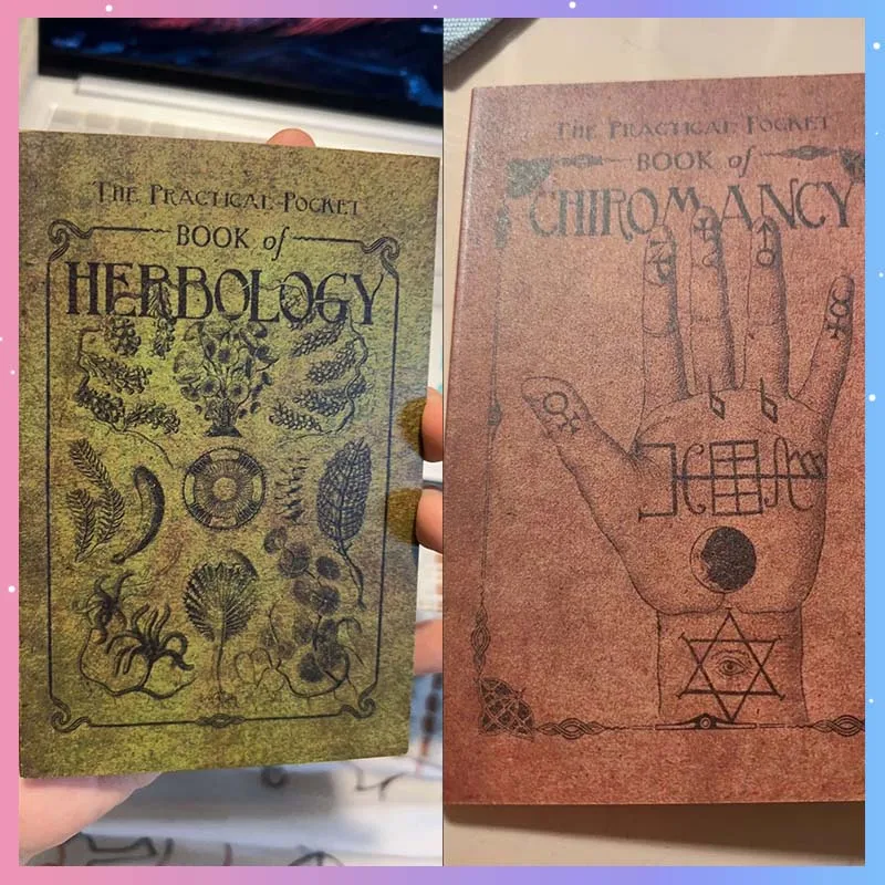 Mini libro de texto mágico de mago, libro de texto de medicina herbaria, libro de texto de astrología de alquimia, Cosplay, accesorios para fiesta de Halloween, regalo de Navidad