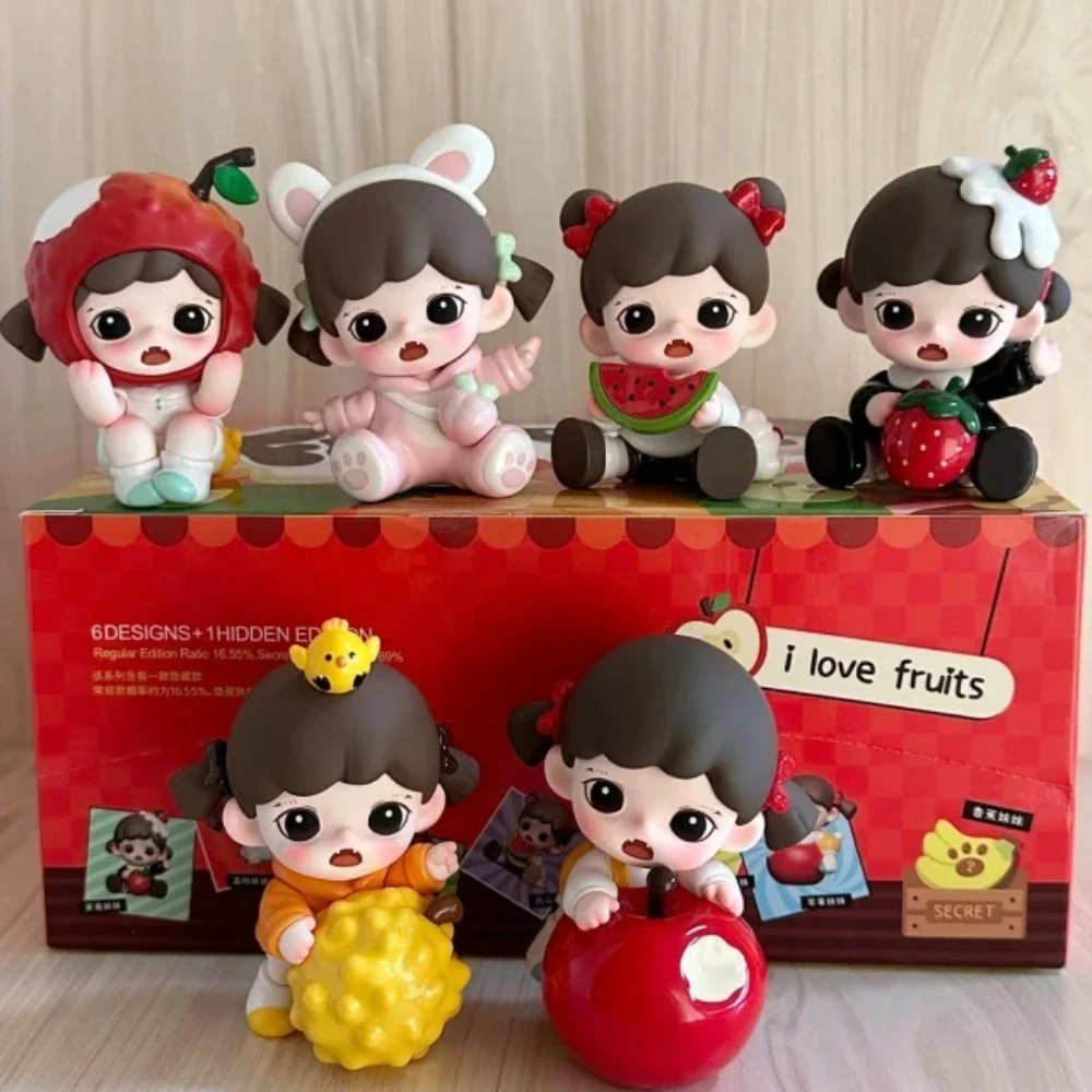 

Подлинная детская игрушенная серия «I Love Fruits», слепая коробка, мини-коллекция, настольное украшение, аниме-фигурки, кавайный сюрприз, загадочный подарок