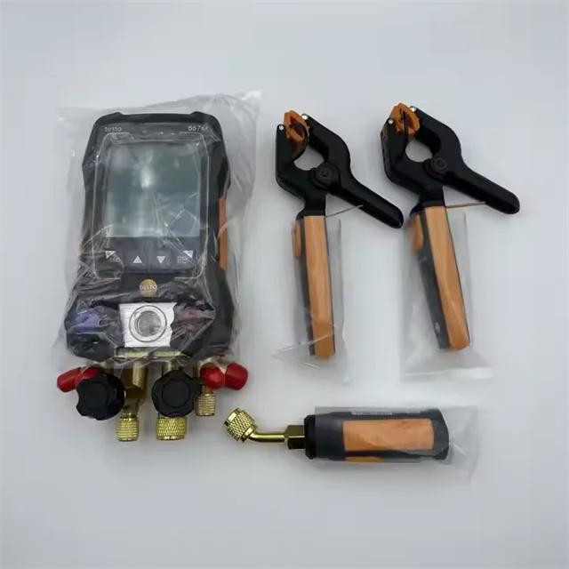 Original Testo 557S Entry-level Digital Manifold Gauge with Calibration Certificate, air Conditioning Refrigerant Pressure Gauge