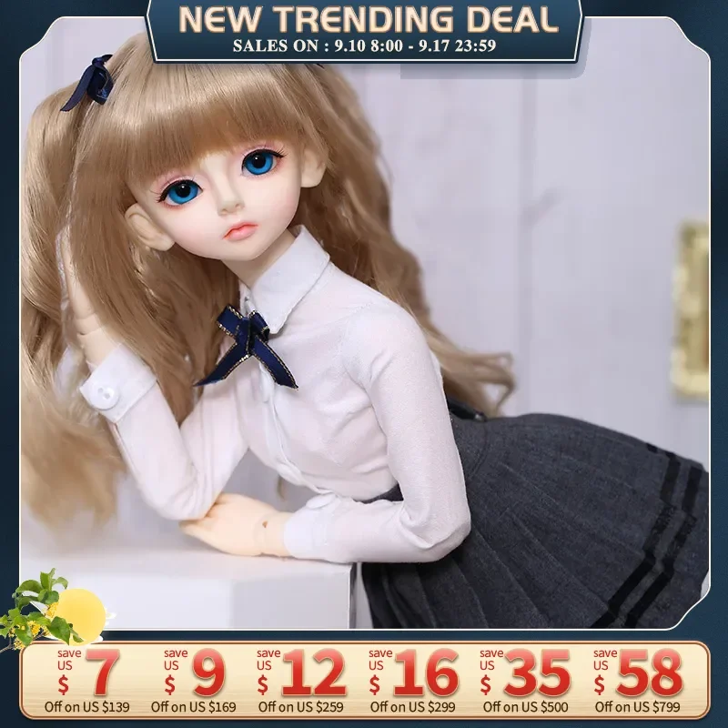 

OUENEIFS Luts Bory 1/4 Doll BJD Resin Body Model Girls new Fullset with face up Toy Gifts joint doll