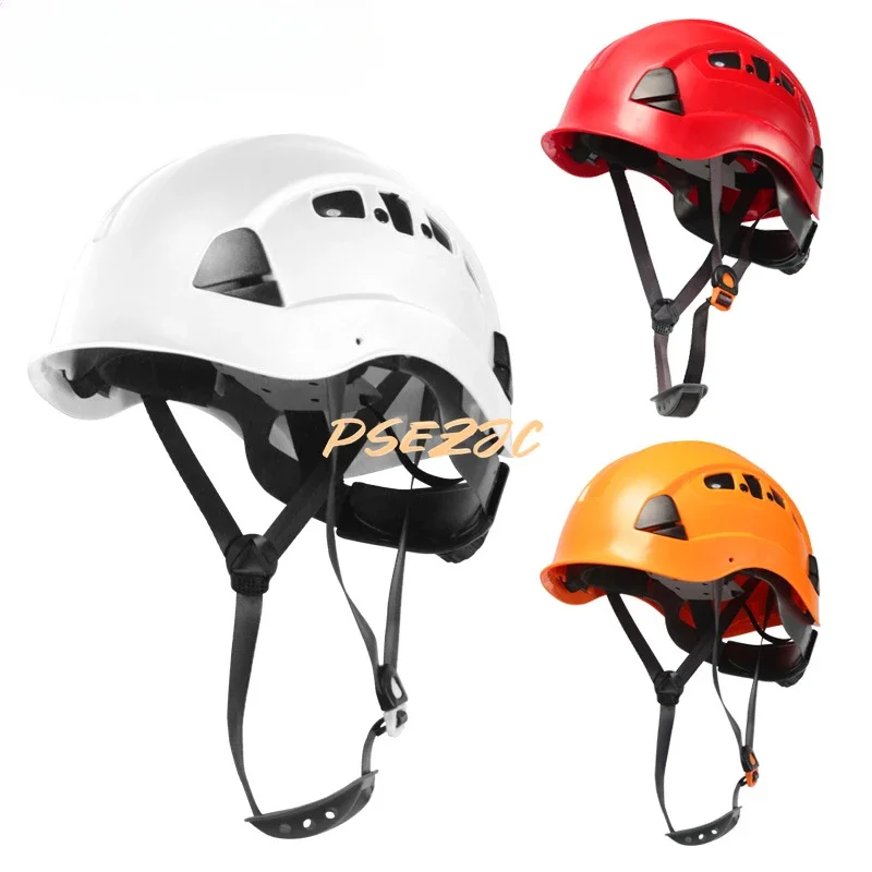 Outdoor Climbing and Rock  Safety Helmet with Adjustable Cave Exploration Rescue Speed Descent