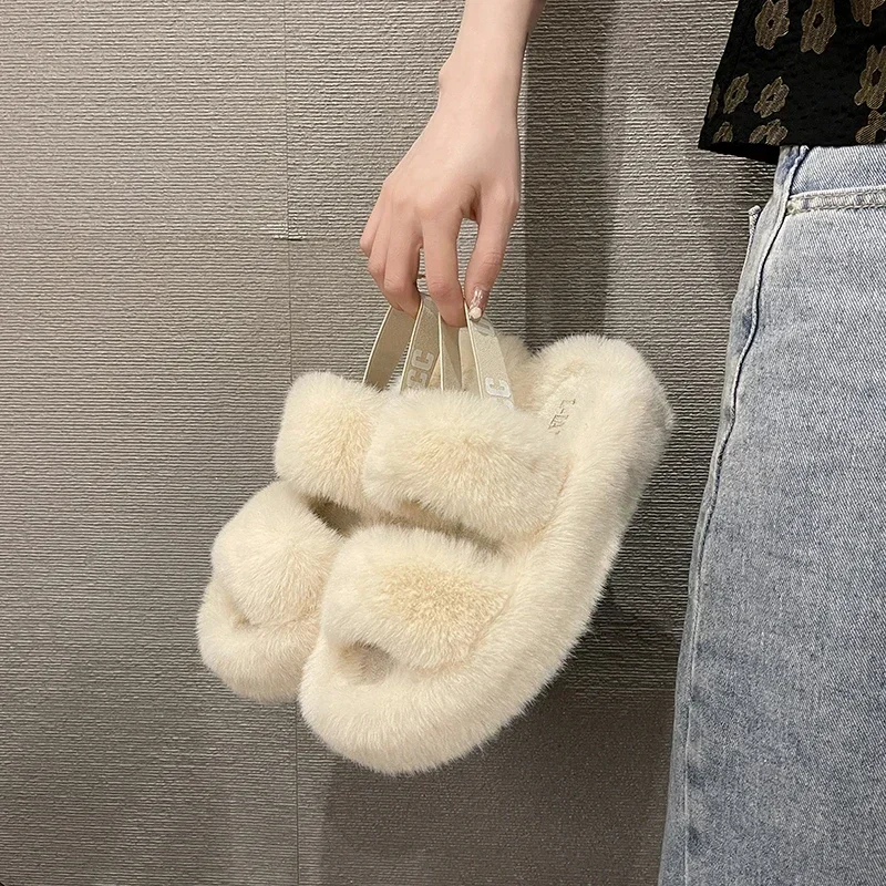 New Winter Women\'s Slippers Fashionable Design Warm Slippers Indoor Slippers Open Toe Women\'s Cotton Shoes Slippers for Women