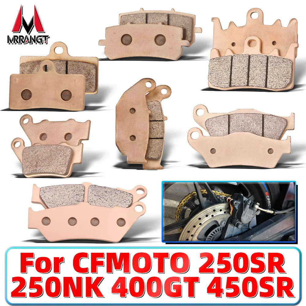 

MRRANGT Motorcycle Sintered Metal Brake Pads For CFMOTO 250SR 250NK 400GT 400NK 650MT 650TR-G Front Rear Brake Pad Kit