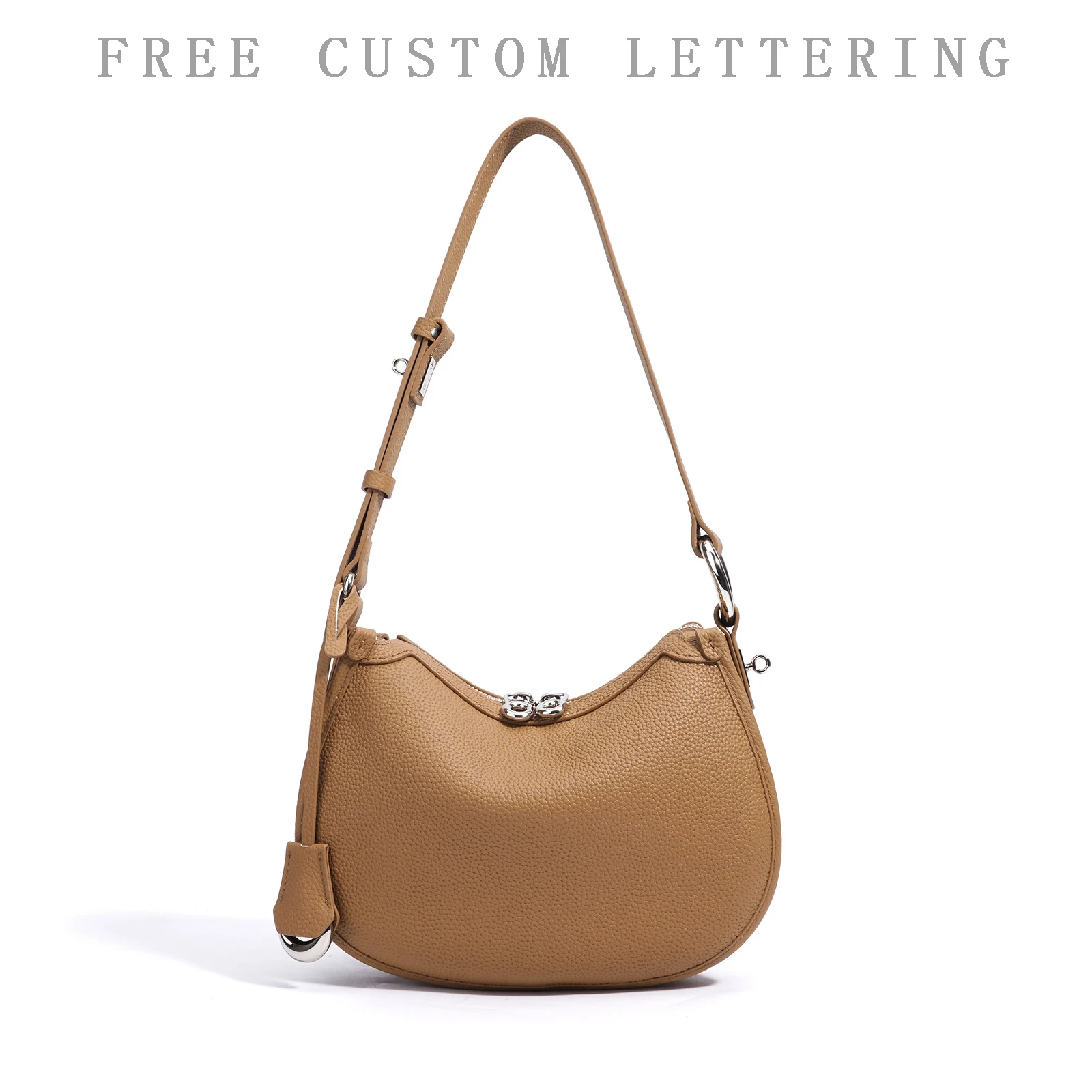 

Genuine leather handbag 2025 new summer head layer cowhide simple crossbody bag free initials fashion women handbag shoulder bag