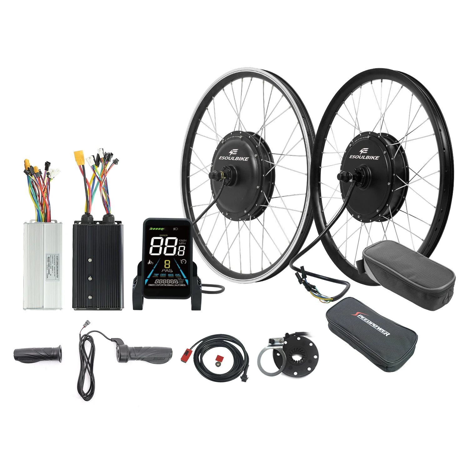 AliExpress ESOULBIKE Ebike Conversion Kit 52V 72V 2000W 3000W MTX Rim Wheel Hub Motor Bicycle Motor Conversion Kit 26 Inch 27.5/28/29/700C
