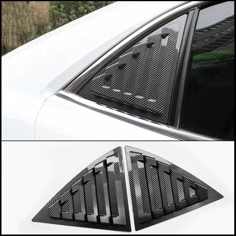 For Chevrolet Malibu 2011-2014 Rear Window Blind Shades Louver Frame Molding Cover Sticker Trim Car Styling Auto Accessories
