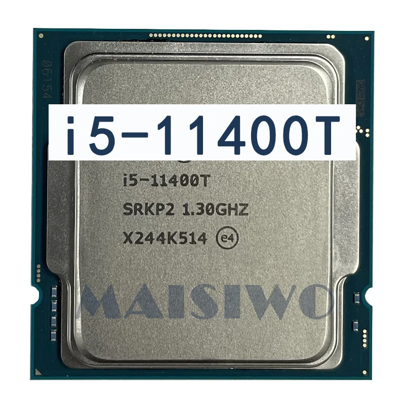 New i5 11400T Processor 14nm 6 Cores 12 Threads 1.3GHz 12MB 35W LGA 1200 Supports H510 B560 Z590 Z490 Motherboards CPU