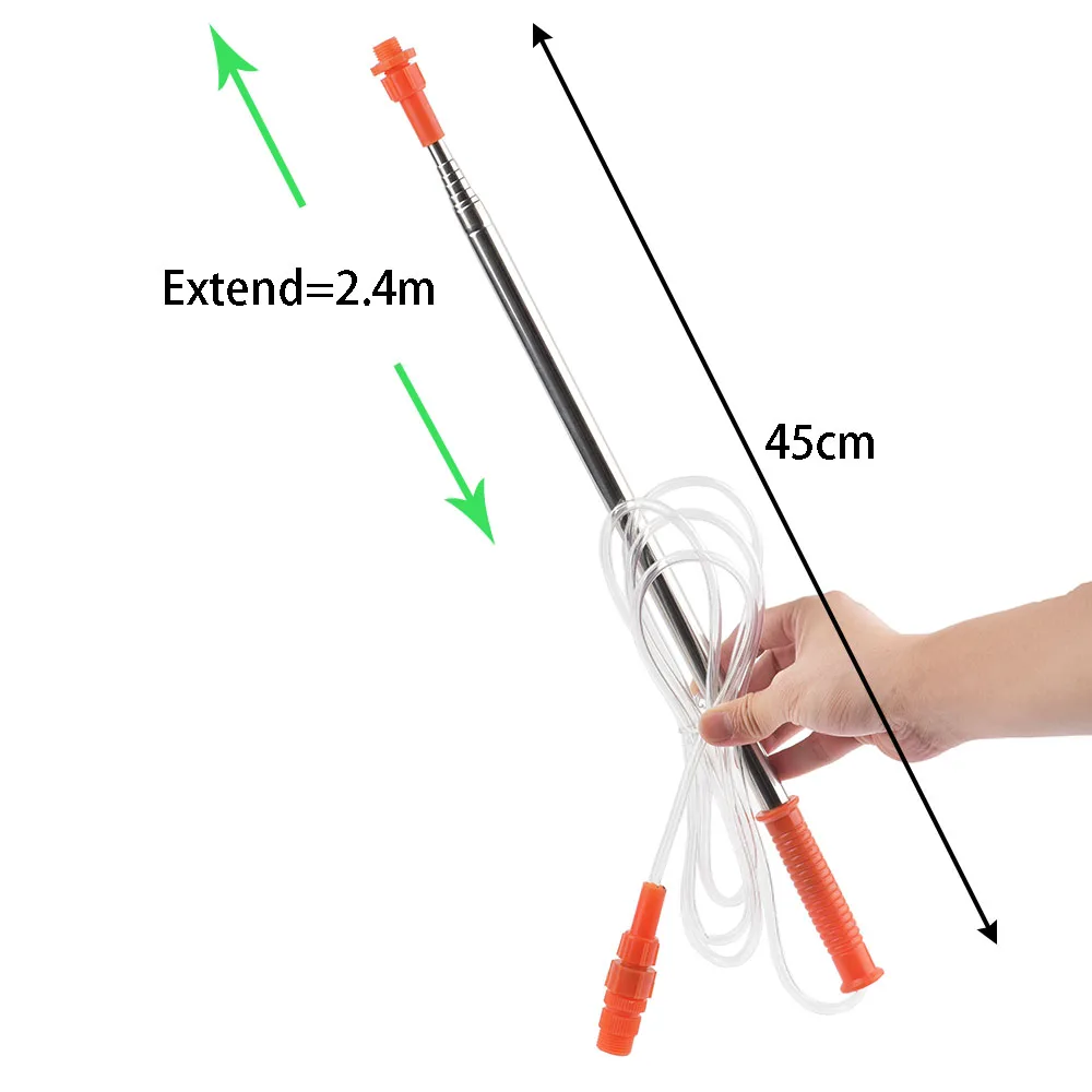 Agriculture High Pressure 2.4m Retractable Orchard Pesticides Spray Extension Bar Fishing Rod Type Spray Rod Fruit Tree Spraying