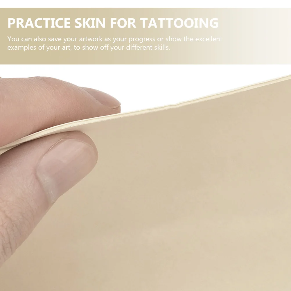 

Silicone Tattoo Practice Skin Double Sided Thick Reusable for Makeup and Tattoo Training Professional Fake Skin for Artists