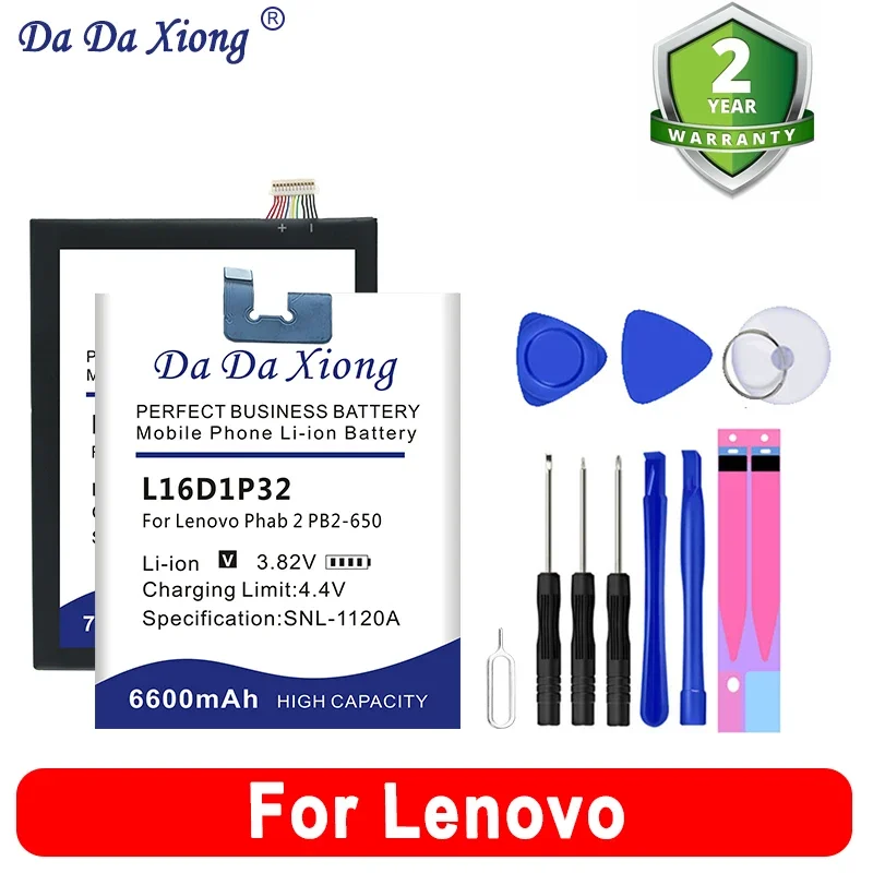 L16D1P32 L20D1P31 L18D1P33 L14S4P22 L14C1P21 Battery For Lenovo YOGA TAB MIIX 3 5 V7 L20D1P31 Phab 2 PB2-650 IdeaTad S6000 Y700