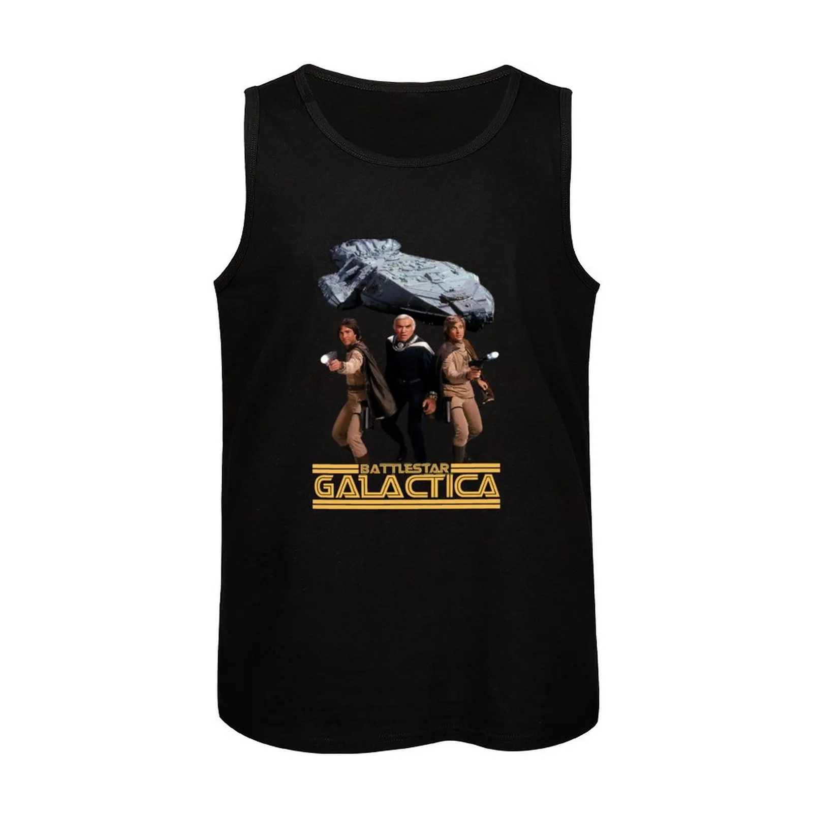 Battlestar Galactica Tank Top Vest بلا أكمام تي شيرت للرجال في صالة الألعاب الرياضية
