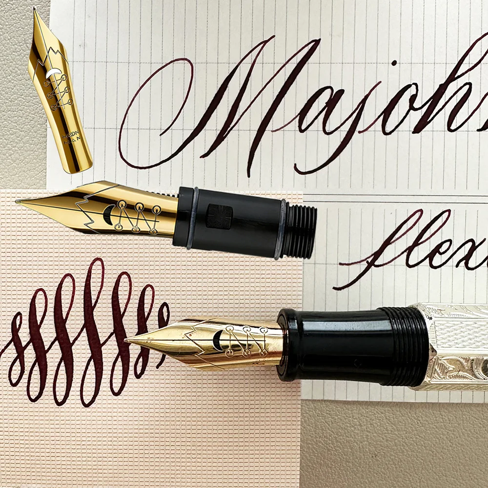 

6# No.6 Soft Flex Flexes Nib Grip Section Replacement for Majohn P136/137/138/139 Fountain Pen Sketching Copperplate ES ER