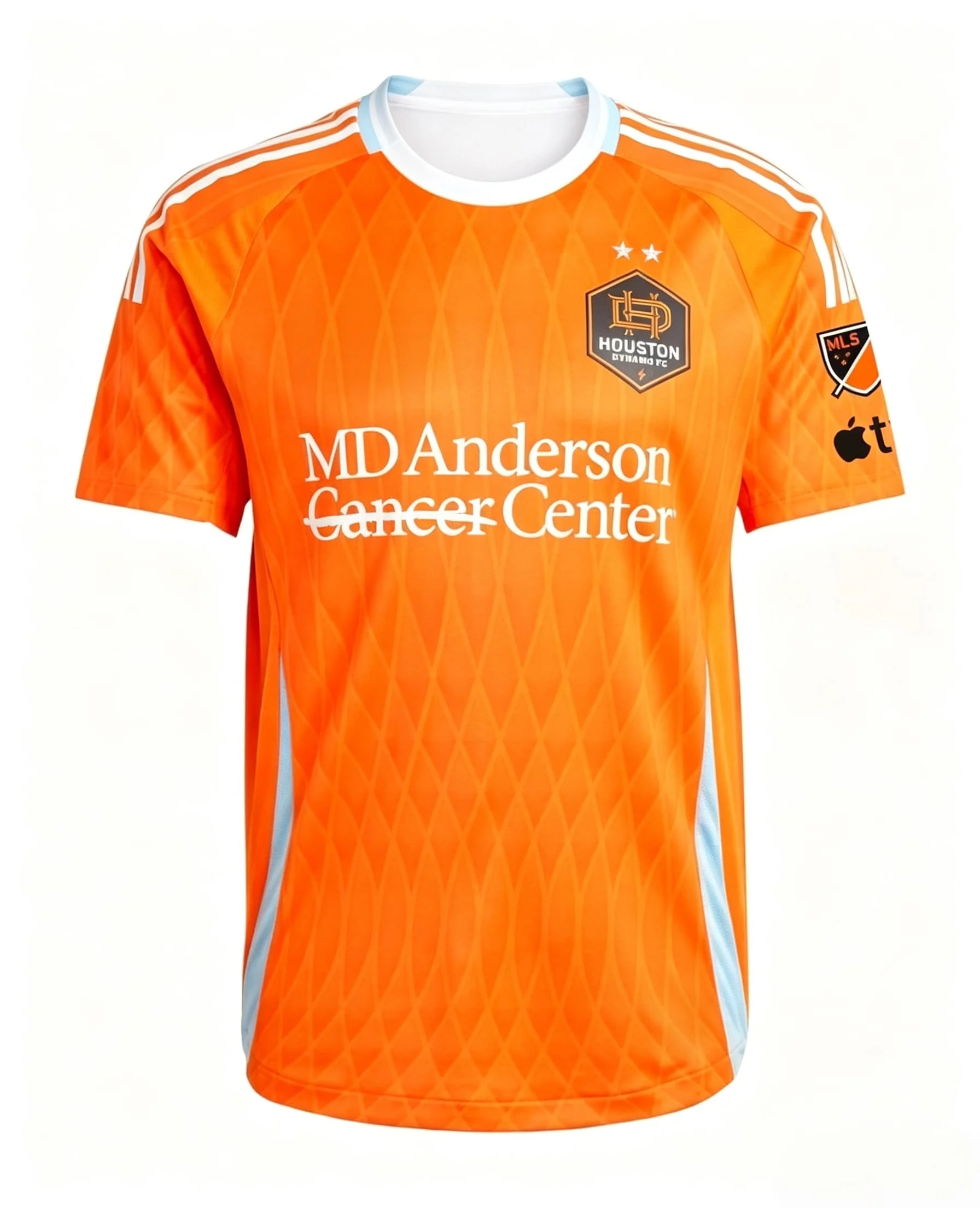 26‑27 Houston Dynamo  Home Soccer Jersey Men Short Sleeve Quick Dry Football Fan Version Training Tee Sport Uniform Moto