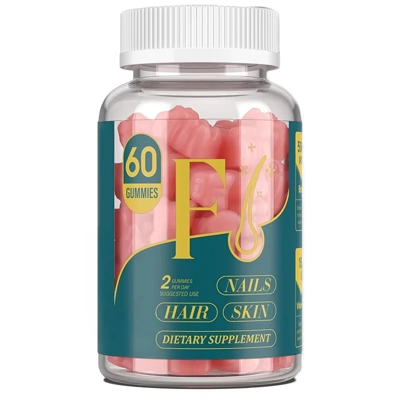 

Hair Skin and Nail Gummies - Biotin Vitamins for Men and Women Support Hair Growth, Stronger Nails, Healthy Skin, Extra Strength