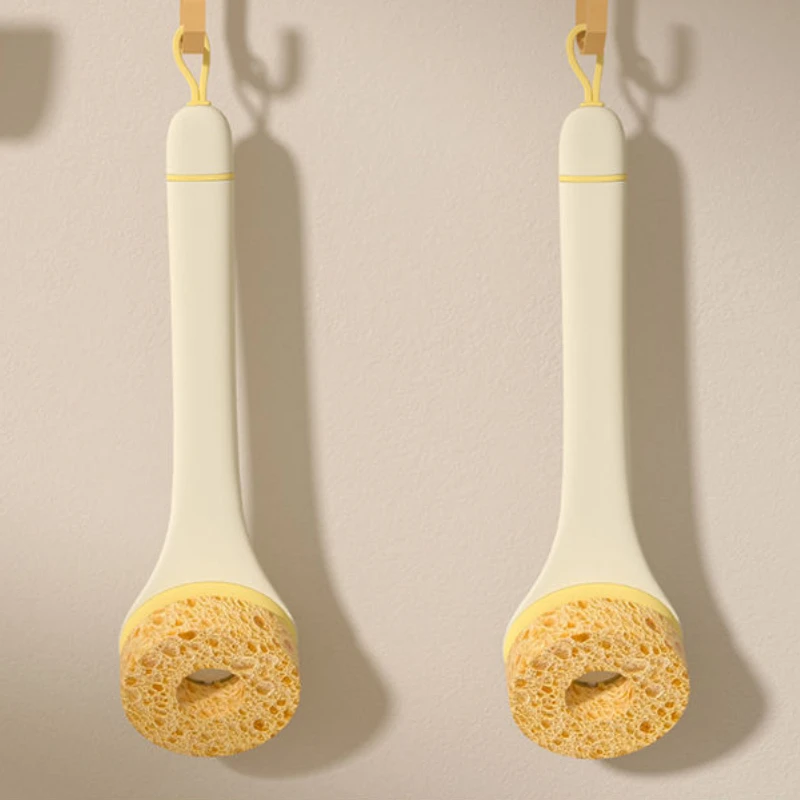 Wood Pulp Cotton Pot Brush, Multi-functional Dish Washing Cleaning Tool, Long Handle, Does Not Hurt the Pot, Kitchen