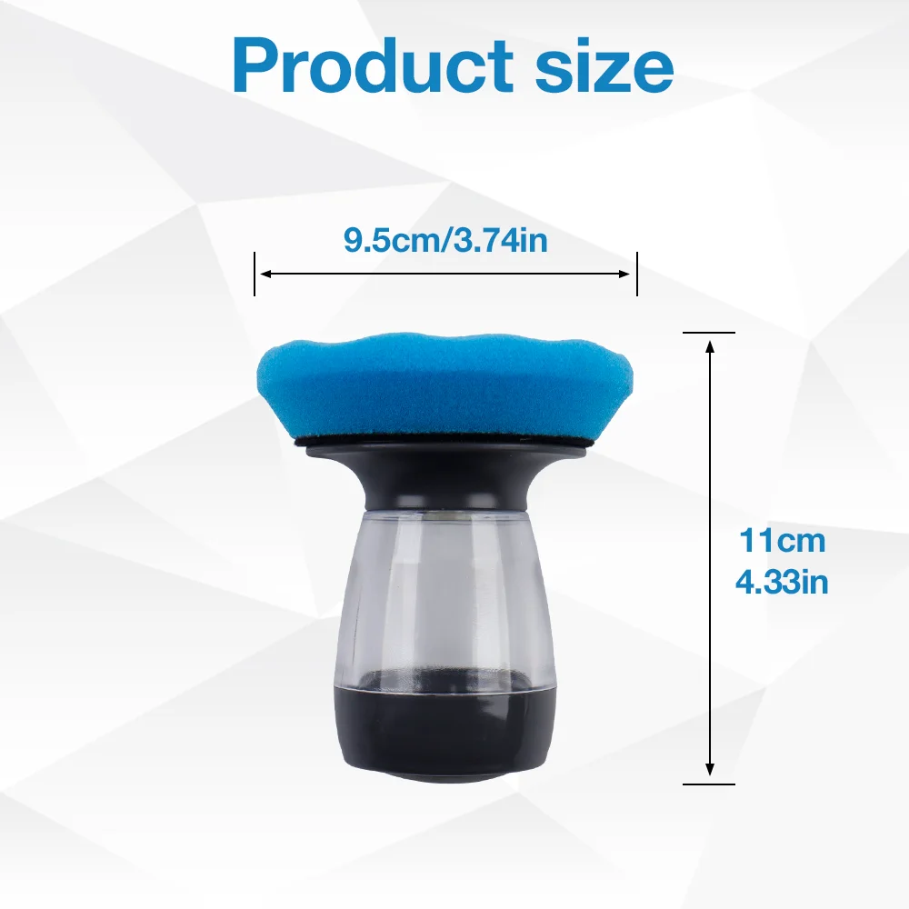 Tire Shine Applicator Wax Dispense Sponge Kit for Tire Gel/Tire Dressing Tire Care Tools with 2/5Pcs Polyether Sponge Pads