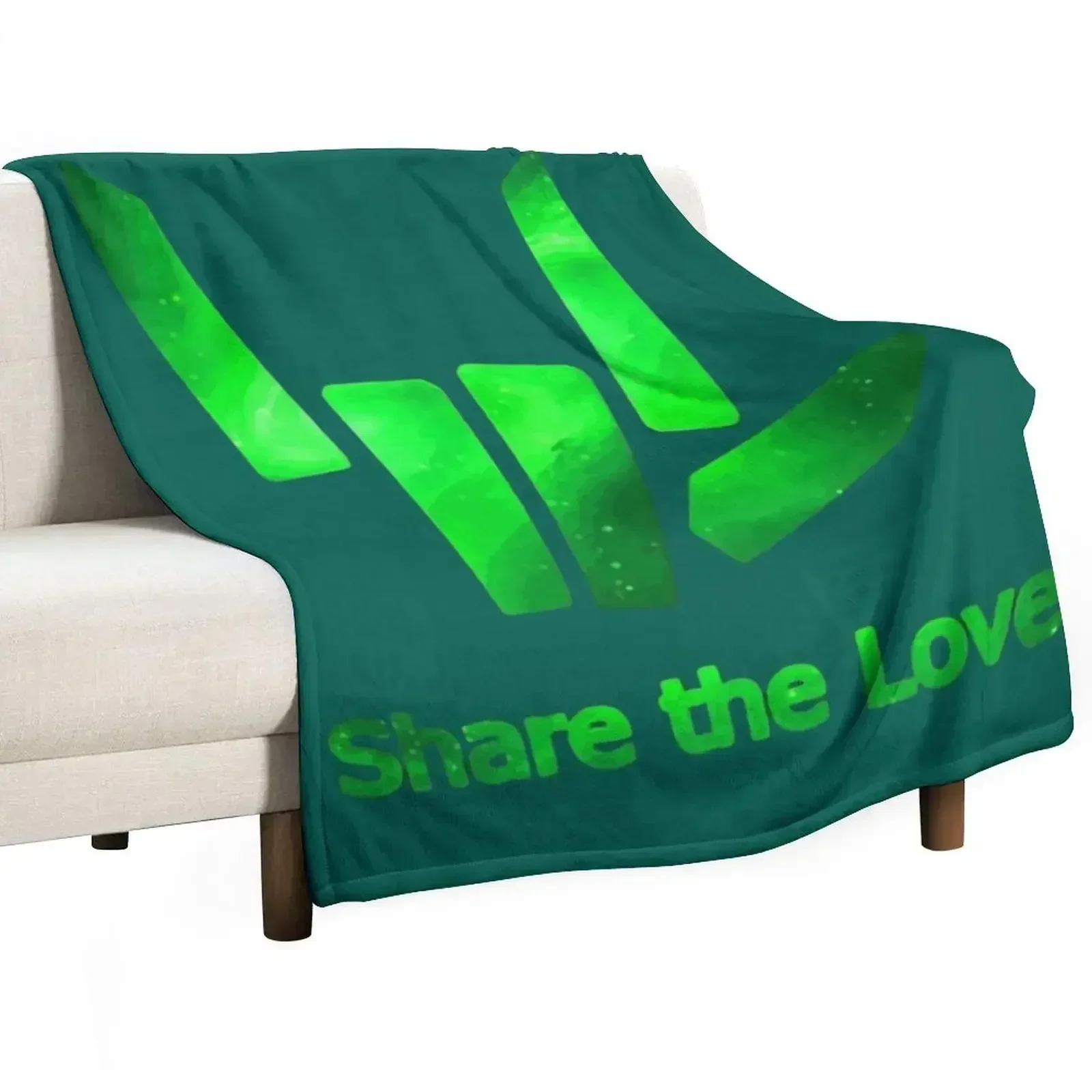 High quality Kids Share The Love Green Galaxy Logo Throw Blanket Luxury Thicken Furry Beach Summer Beddings Baby Shaggy Blankets
