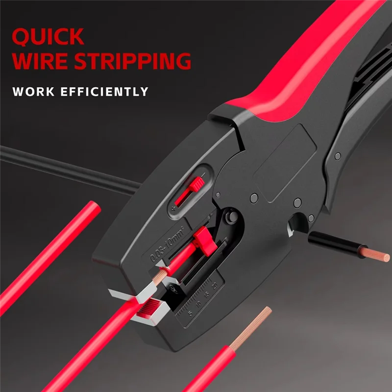 

ABZV-Electric Crimper Stripping Pliers 0.03-10Mm Wire Stripper Self-Adjusting Hand Tools Multifunctional Electrical Repair