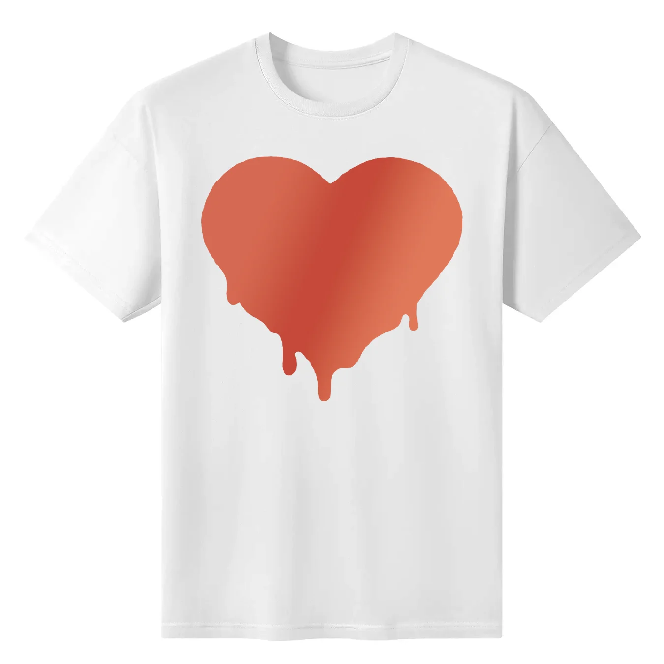 

Dripping Heart T-Shirt Funnys Shirts Graphic Tees New Edition Anime Tshirt Mens Funny T Shirts