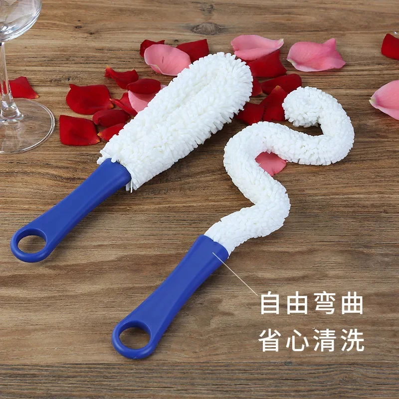 Home Wine Cup Free Curved Cup Brush Multifunctional Soxanter Brush Glass Brush Decanter Clean Beads Cleaning Tools