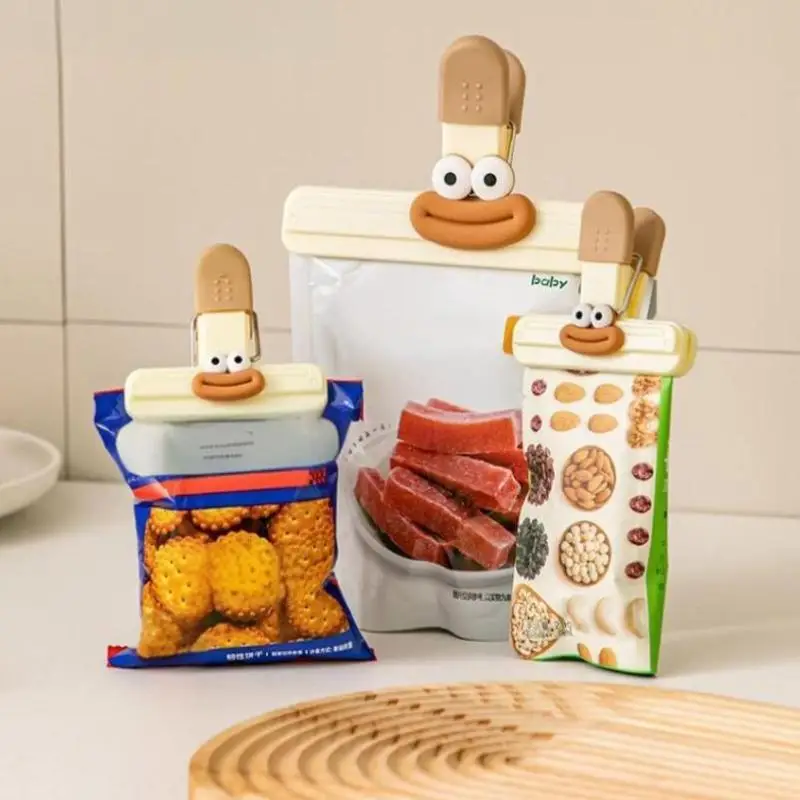

Creative Face Bag Sealing Clip Food Snack Clip Kitchen Tools Decorative Small Clip Refrigerator Plastic Food Bag Storage