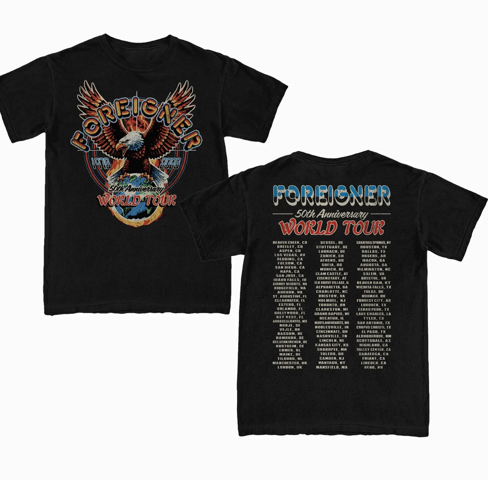 Foreigner 2026 Tour Band Graphic T-Shirt Cotton Men Women Streetwear Tee