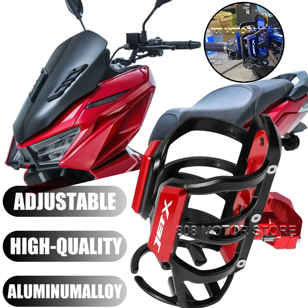 

For SYM Jet 14 Motorcycle Universal CNC Accessorie Beverage Water Bottle Cage Drink Cup Holder