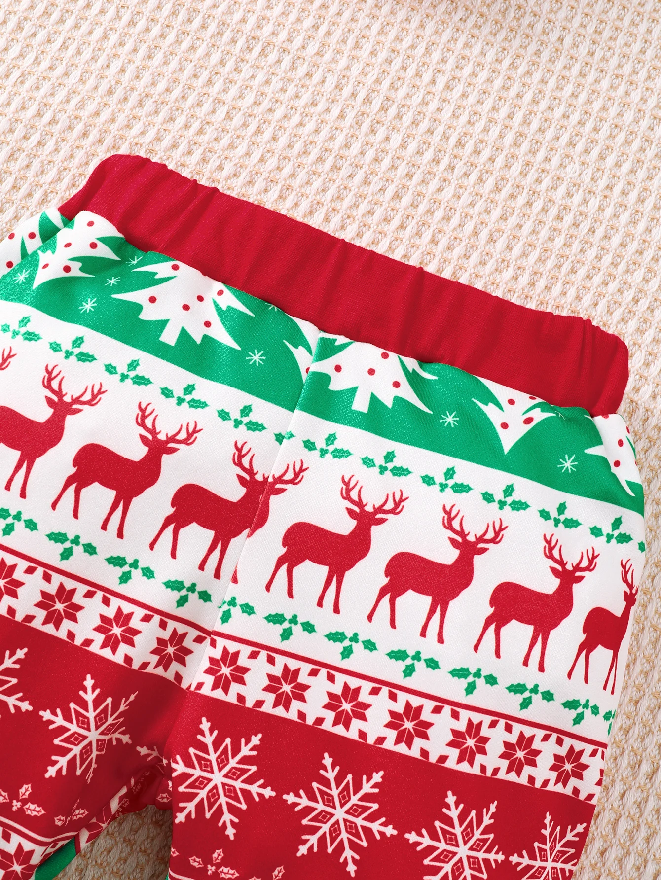 3 قطعة طفل رضيع عيد الميلاد مجموعة شجرة عيد الميلاد ملابس منقوشة بكم طويل ارتداءها طويلة الأكمام طقم قبعات 0-18 أشهر بيبي بوي مهرجان مجموعة