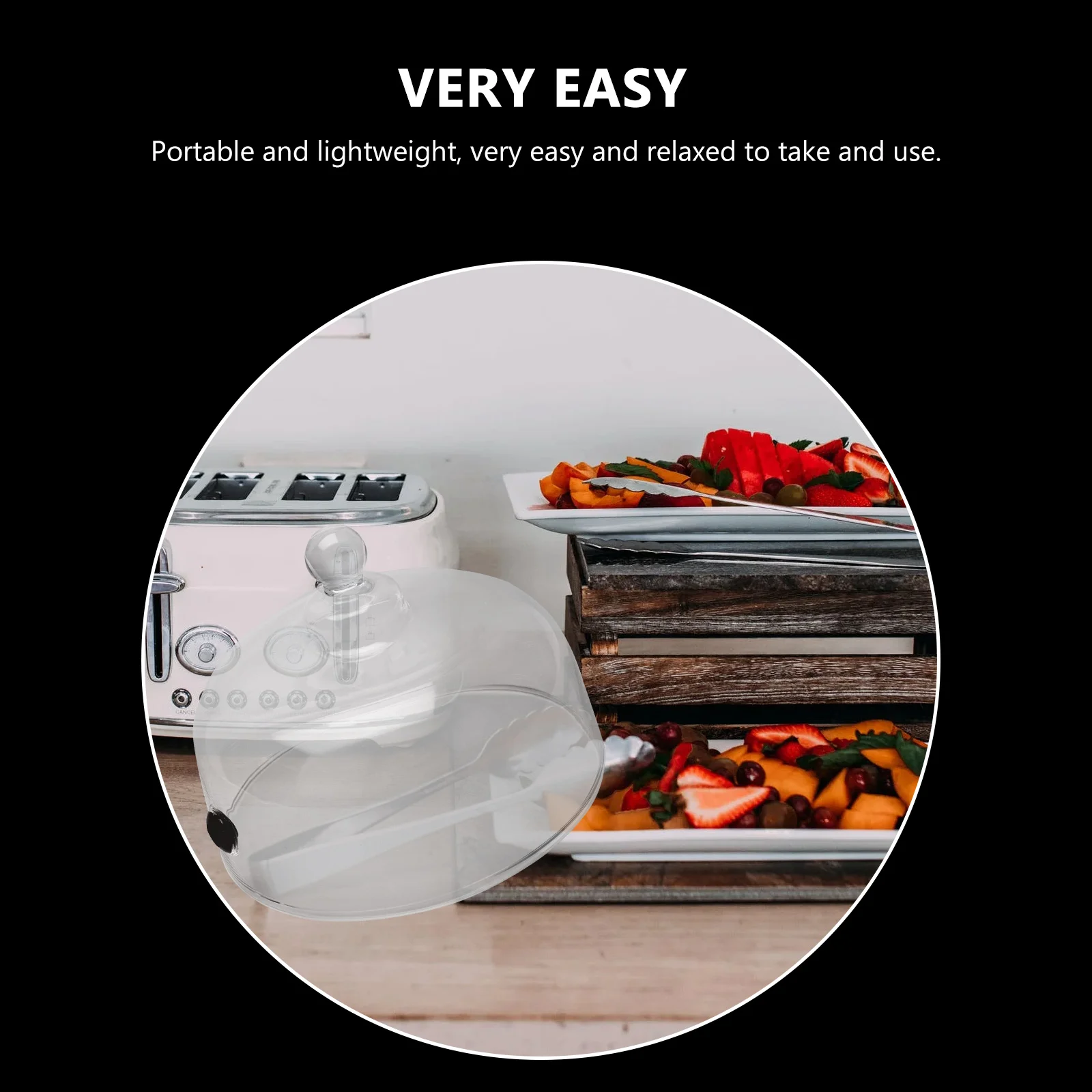 

1Pcs Glass Dessert Cake Bread Cover Transparent Food Protective Dome Cloche for Snacks Baking Display Glass Food Cover