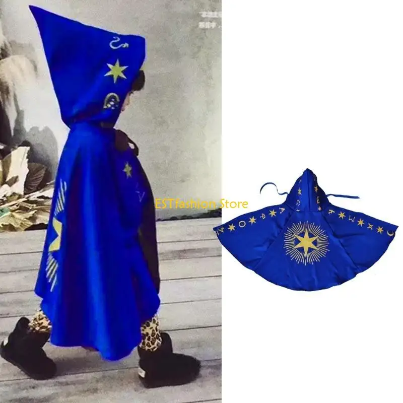 

Y5GC плащ ведьмы с капюшоном на Хэллоуин, детский плащ с капюшоном накидка ведьмы на Хэллоуин для детей