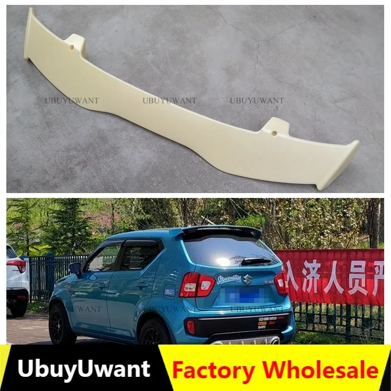 For Suzuki Swift Spoiler 2016-2020 High Quality ABS Material Rear Wing Carbon Fiber Look Rear Spoiler for Suzuki Swift