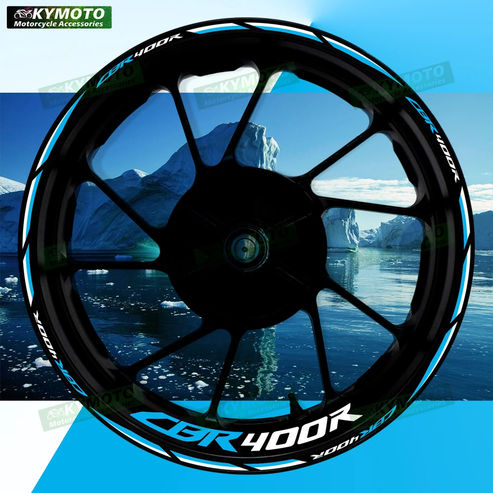

For Honda CBR400R CBR 400R motorcycle accessories 17 inch front and rear wheel decals hub modified rim reflective stickers
