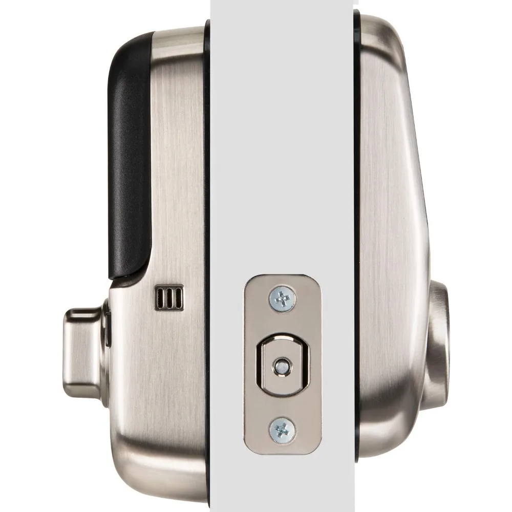 Security Assure Lock Deadbolt, Satin Nickel Wi-Fi Connected Smart Lock with Back-Up Key and Digital Touchscreen Keypad for Code