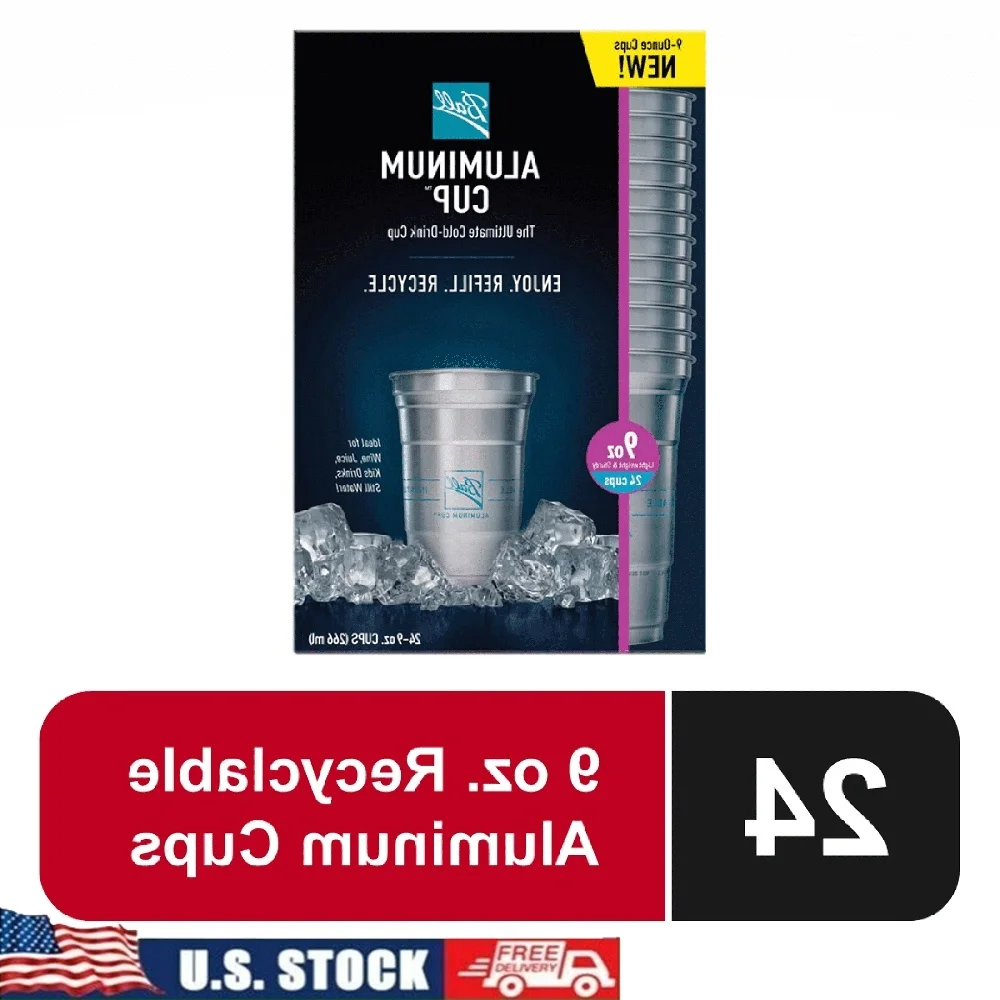 

24 Count 9oz Disposable Recyclable Cold Drink Cups Heavy Duty Perfect Parties BBQ Gatherings Eco Friendly Lightweight