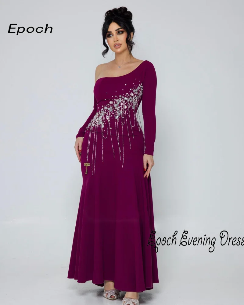 Epoch Prom Dress فساتين السهرةElegant Off The Shoulder Shiny Tassel Half Sleeve A-Line Cocktail Evening Gown For Sexy Women 2024