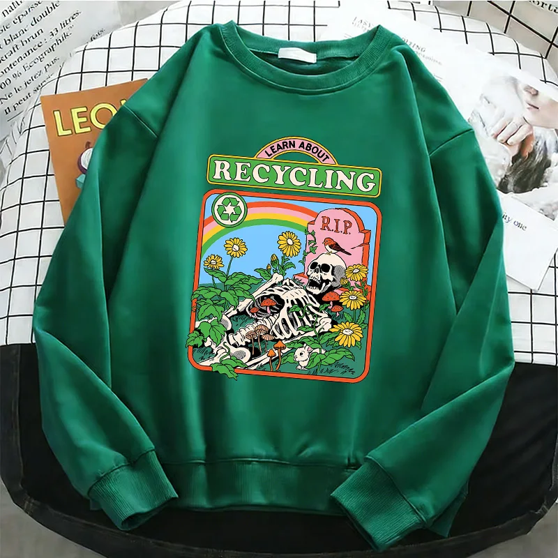 Sudadera con Capucha de Diseño Cómico Vintage, Sudadera de Forro Polar Cálida y a la Moda, Suave, Cuello Redondo, Informal, para Mujer