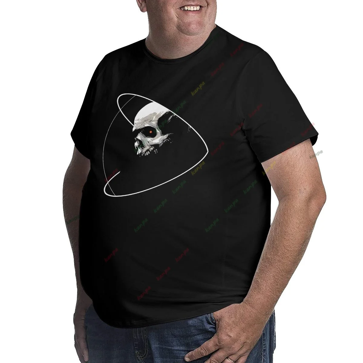 Summer Men's Retro Flag Printed T-shirt 3D Skull Round Neck Short Sleeve Casual Breathable Men's Large Size T Shirt Hot Model xl