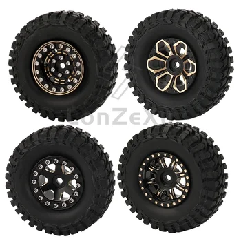 4pcs Brass 1.0 inch RC Wheel Hub Rims for RC Crawler Car 1/24 Axial SCX24 AX24 FCX24 1/18 trxparts Metal Upgrade Parts