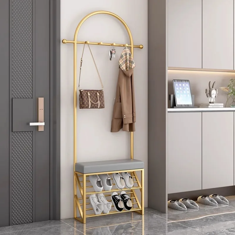 Custom. Entryway Simple Shoe with Floor-standing Coat Rack, Light Luxury Hat Rack, Integrated Home Entrance Shoe Cabinet a