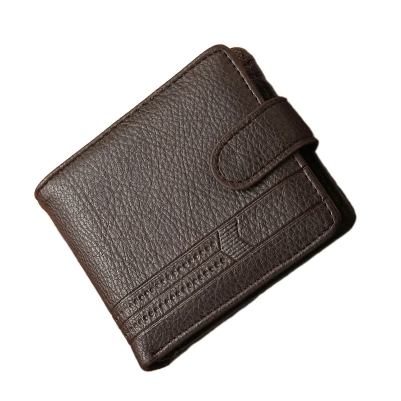 Fashionable Men's Short Wallet PU Leather Coin Bag Functional and Versatile Card Holderfor Daily Use