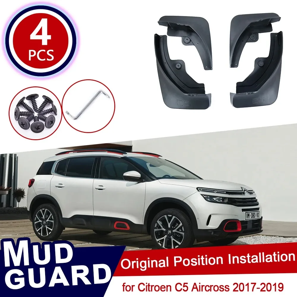 for Citroen C5 Aircross 2017 2018 2019 Mudflaps Mud Flaps Flap Splash Guards Mudguards Car Auto Fender Front Rear Accessories