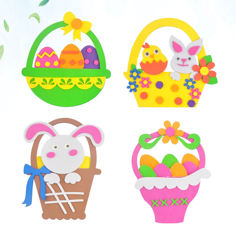 

4Pcs DIY Flower Basket Craft for Kids Easter Festival Decoration Premium Eva Safe Material Enhance Imagination Handmade Art