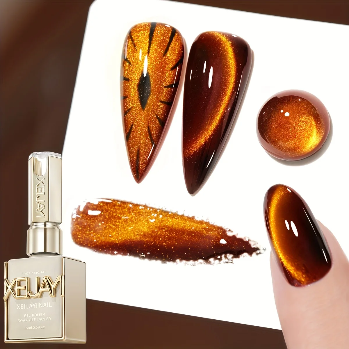 1 gel de uñas brillante de larga duración para mujeres de moda, esmalte de gel LED UV profesional de salón de alta pigmentación para principiantes