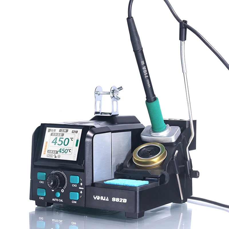 YIHUA 982D Double Solder Iron Handle C245 C210 Electronic Welding Rework Station Repaid Heating Soldering Iron Staion