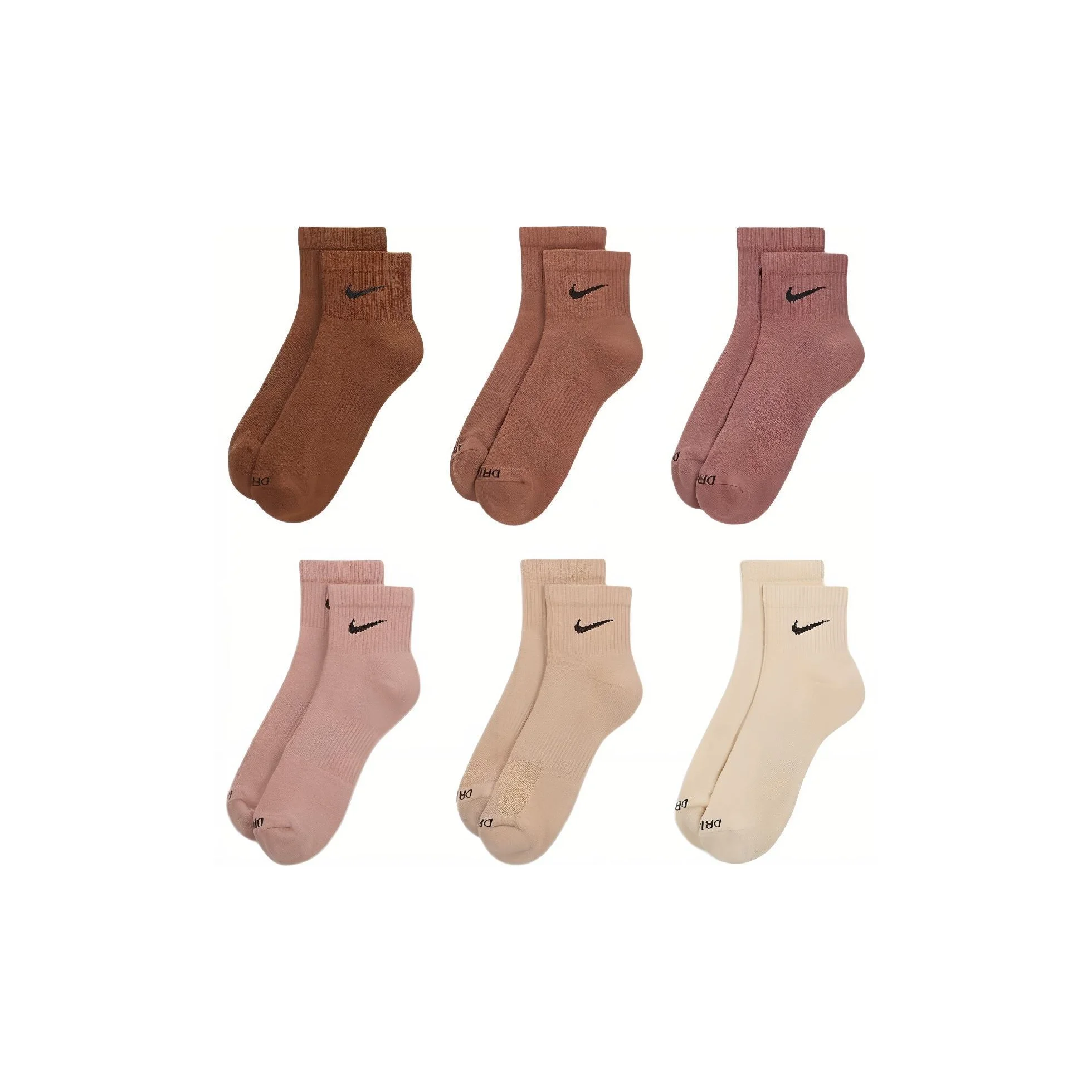 Nike Everyday Plus Cushioned Ankle Socks Unisex 6 Pack SX6899-904